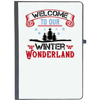                       UDNAG Ruled Notebook Diary 'Winter,Christmas | Welcome to our Winter Wonderland', [A5 80Pages 80GSM]                                              