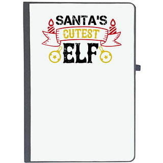                       UDNAG Ruled Notebook Diary 'Christmas | Santas cutest elf', [A5 80Pages 80GSM]                                              