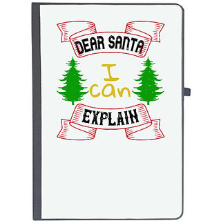                       UDNAG Ruled Notebook Diary 'Christmas | Dear Santa, I can explain', [A5 80Pages 80GSM]                                              