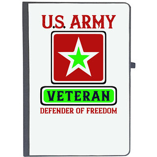                       UDNAG Ruled Notebook Diary 'Soldier | u.s. army veteran defender of freedom', [A5 80Pages 80GSM]                                              