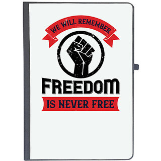                       UDNAG Ruled Notebook Diary 'Freedom | we will remeber freedom is never free', [A5 80Pages 80GSM]                                              