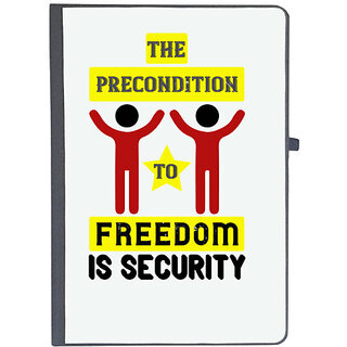                       UDNAG Ruled Notebook Diary 'Freedom | The precondition to freedom is security', [A5 80Pages 80GSM]                                              