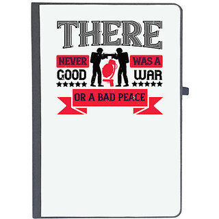                       UDNAG Ruled Notebook Diary 'Soldier | There never was a good war or a bad peace', [A5 80Pages 80GSM]                                              