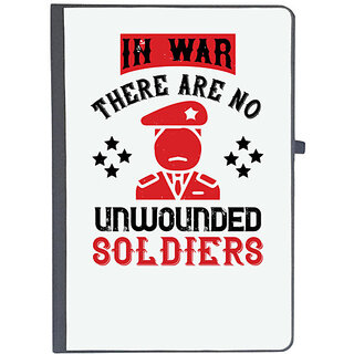                       UDNAG Ruled Notebook Diary 'Soldier | In war, there are no unwounded soldiers', [A5 80Pages 80GSM]                                              