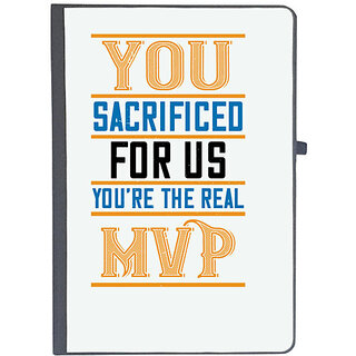                       UDNAG Ruled Notebook Diary 'Soldier | You sacrificed for us. Youre the real MVP', [A5 80Pages 80GSM]                                              