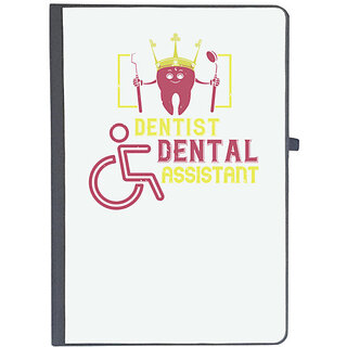                       UDNAG Ruled Notebook Diary 'Dentist | Dentist dental assistant', [A5 80Pages 80GSM]                                              