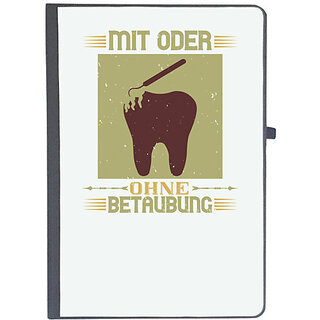                       UDNAG Ruled Notebook Diary 'Dentist | Mit oder ohne betaubung', [A5 80Pages 80GSM]                                              