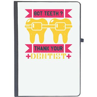                       UDNAG Ruled Notebook Diary 'Dentist | Got teeth thank your', [A5 80Pages 80GSM]                                              