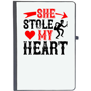                       UDNAG Ruled Notebook Diary 'Love | she stole my heart', [A5 80Pages 80GSM]                                              
