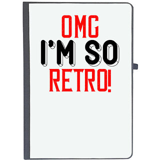                       UDNAG Ruled Notebook Diary 'Retro | OMG i'm so retio,', [A5 80Pages 80GSM]                                              