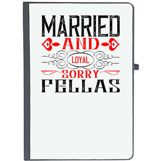                       UDNAG Ruled Notebook Diary 'Couple | married and local sorry fellas', [A5 80Pages 80GSM]                                              