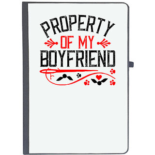                       UDNAG Ruled Notebook Diary 'Boyfriend | property of my boy friend', [A5 80Pages 80GSM]                                              