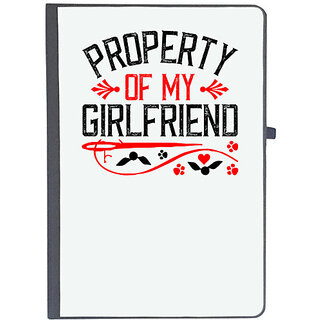                       UDNAG Ruled Notebook Diary 'Girlfriend | property of my girl friend', [A5 80Pages 80GSM]                                              