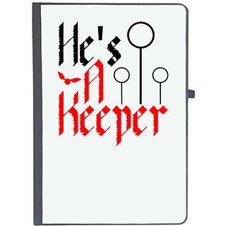                       UDNAG Ruled Notebook Diary 'Couple | he's a keeper', [A5 80Pages 80GSM]                                              