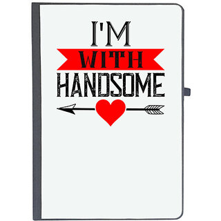                       UDNAG Ruled Notebook Diary 'Couple | i am with handsome', [A5 80Pages 80GSM]                                              