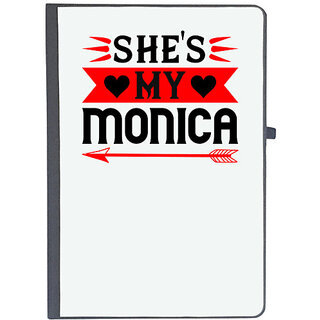                       UDNAG Ruled Notebook Diary 'Couple | she's my monica', [A5 80Pages 80GSM]                                              