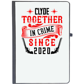                       UDNAG Ruled Notebook Diary 'Couple | clydy together in crime since 2020', [A5 80Pages 80GSM]                                              