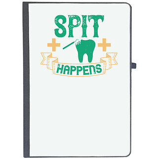                       UDNAG Ruled Notebook Diary 'Dentist | Spit happens', [A5 80Pages 80GSM]                                              
