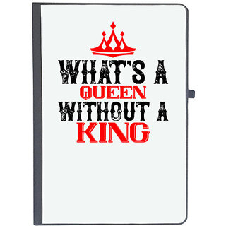                       UDNAG Ruled Notebook Diary 'Couple | what's a Queen without a king', [A5 80Pages 80GSM]                                              