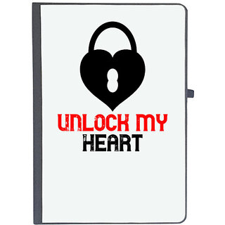                       UDNAG Ruled Notebook Diary 'Couple | unlock my heart', [A5 80Pages 80GSM]                                              