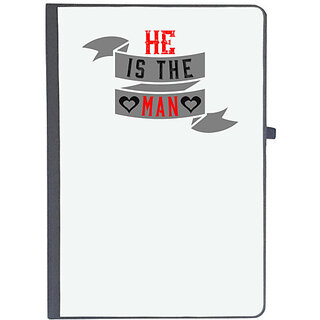                       UDNAG Ruled Notebook Diary 'Couple | he is the man', [A5 80Pages 80GSM]                                              
