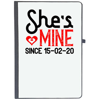                       UDNAG Ruled Notebook Diary 'Couple | she's mine scine', [A5 80Pages 80GSM]                                              