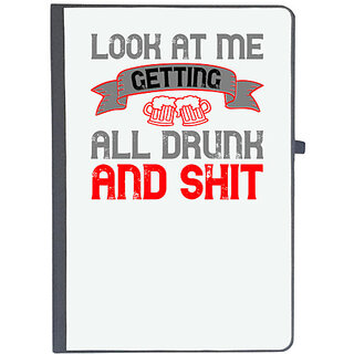                       UDNAG Ruled Notebook Diary 'Couple | look at megetting all drunk and shit', [A5 80Pages 80GSM]                                              