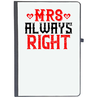                      UDNAG Ruled Notebook Diary 'Couple | Mr always right', [A5 80Pages 80GSM]                                              