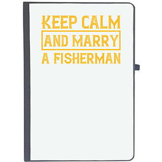                      UDNAG Ruled Notebook Diary 'Couple | Keep Calm and Marry a Fisherman', [A5 80Pages 80GSM]                                              