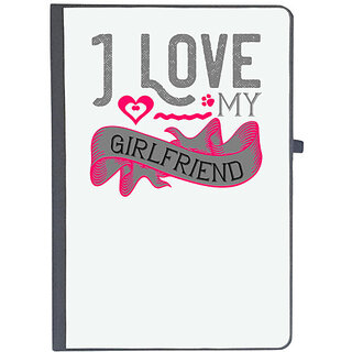                       UDNAG Ruled Notebook Diary 'Couple | i love my girl friend', [A5 80Pages 80GSM]                                              