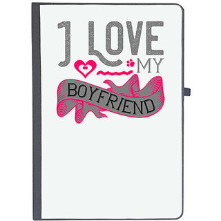                       UDNAG Ruled Notebook Diary 'Couple | i love my boy friend', [A5 80Pages 80GSM]                                              