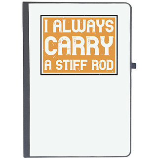                       UDNAG Ruled Notebook Diary 'Fishing | I Always Carry a Stiff Rod', [A5 80Pages 80GSM]                                              