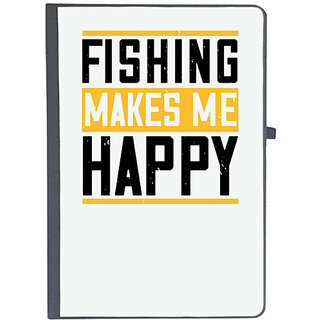                       UDNAG Ruled Notebook Diary 'Fishing | Be Happy and Go For Fishing02', [A5 80Pages 80GSM]                                              