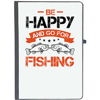                       UDNAG Ruled Notebook Diary 'Fishing | Be Happy and Go For Fishing', [A5 80Pages 80GSM]                                              