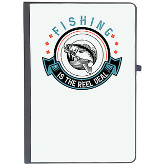                       UDNAG Ruled Notebook Diary 'Fishing | Fishing is the reel deal', [A5 80Pages 80GSM]                                              