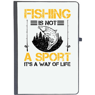                       UDNAG Ruled Notebook Diary 'Fishing | Fishing is not a sport, its a way of life', [A5 80Pages 80GSM]                                              