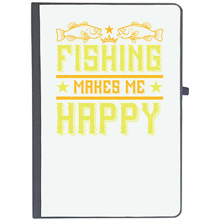                       UDNAG Ruled Notebook Diary 'Fishing | Fishing makes me happy02', [A5 80Pages 80GSM]                                              