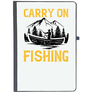                       UDNAG Ruled Notebook Diary 'Fishing | Carry on fishing copy', [A5 80Pages 80GSM]                                              