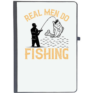                       UDNAG Ruled Notebook Diary 'Fishing | Real men do fishing', [A5 80Pages 80GSM]                                              