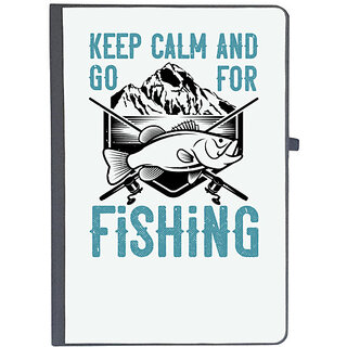                       UDNAG Ruled Notebook Diary 'Fishing | Keep calm and go for fishing', [A5 80Pages 80GSM]                                              