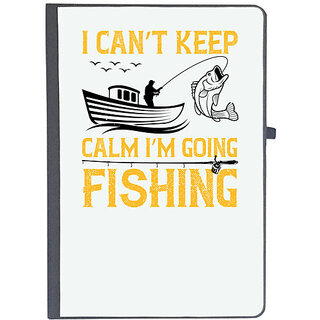                       UDNAG Ruled Notebook Diary 'Fishing | I cant keep calm im going fishing', [A5 80Pages 80GSM]                                              