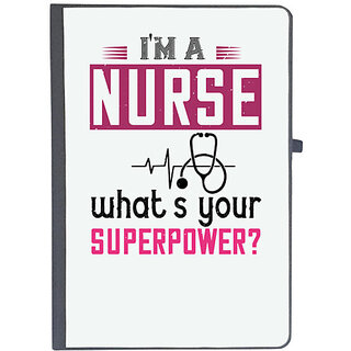                       UDNAG Ruled Notebook Diary 'Nurse | i'm a nurse what's your superpower', [A5 80Pages 80GSM]                                              