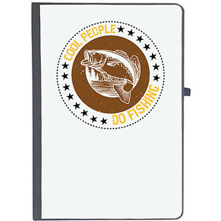                       UDNAG Ruled Notebook Diary 'Fishing | Cool people do', [A5 80Pages 80GSM]                                              