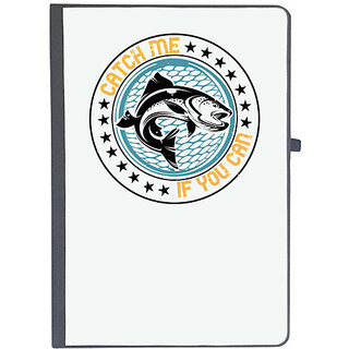                       UDNAG Ruled Notebook Diary 'Fishing | Catch me if you can', [A5 80Pages 80GSM]                                              