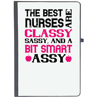                       UDNAG Ruled Notebook Diary 'Nurse | The best nurses are classysassy, and a bit smart assy', [A5 80Pages 80GSM]                                              