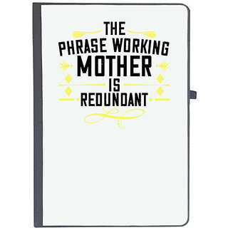                       UDNAG Ruled Notebook Diary 'Mother | The phrase working mother is redundant', [A5 80Pages 80GSM]                                              
