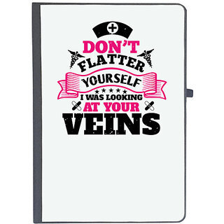                       UDNAG Ruled Notebook Diary 'Nurse | don't flatter yourself', [A5 80Pages 80GSM]                                              