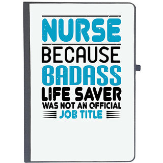                      UDNAG Ruled Notebook Diary 'Nurse | nurse because badass', [A5 80Pages 80GSM]                                              