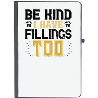                       UDNAG Ruled Notebook Diary 'Dentist | Be kind i have fillings too', [A5 80Pages 80GSM]                                              