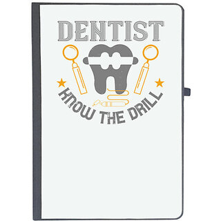                       UDNAG Ruled Notebook Diary 'Dentist | Dentist know the drill', [A5 80Pages 80GSM]                                              